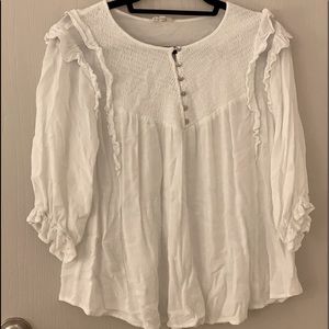 White flowy blouse